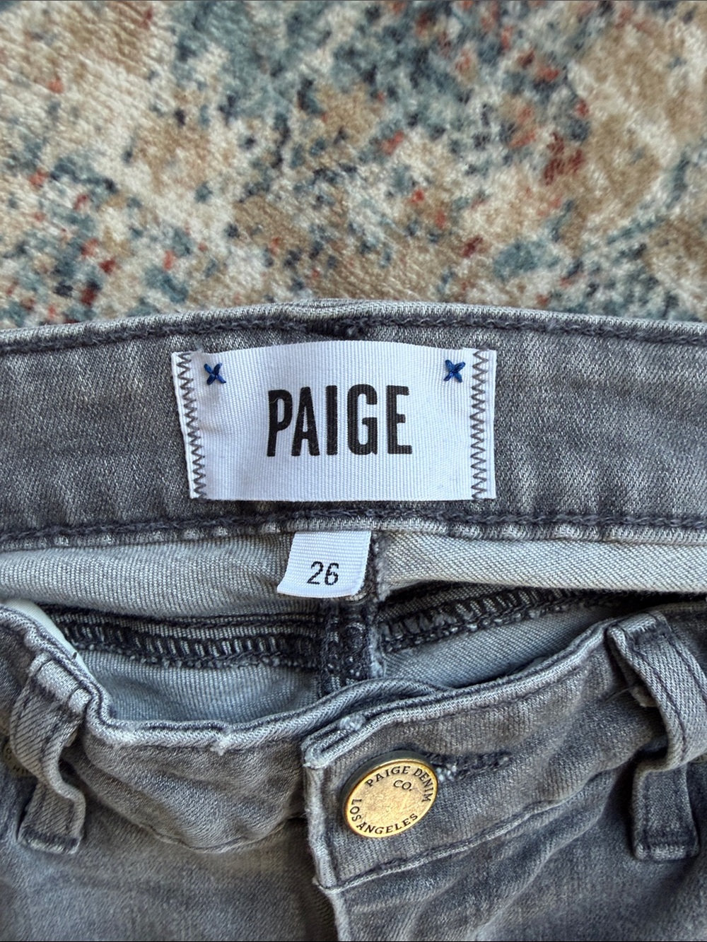 PAIGE Gray Skinny Jeans — Slim Fit Women's Denim - Picture 2 of 5